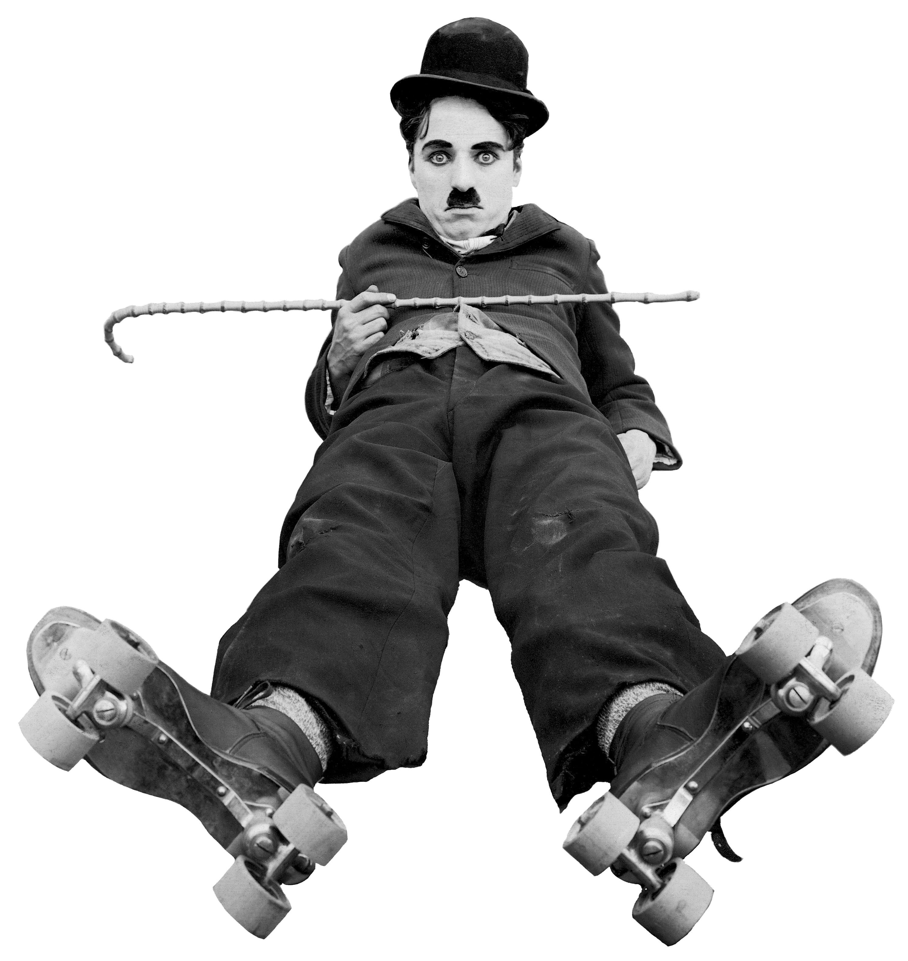 Charlot avec ses rollers